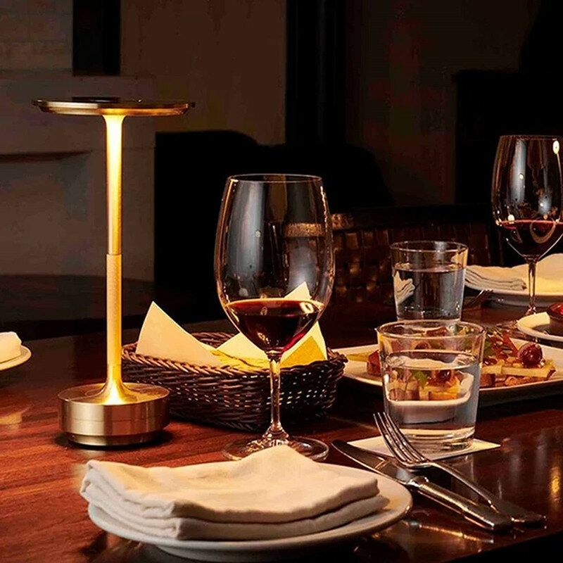 10Q LED Cordlesss Bar Tisch Lampe Touch Wiederaufladbare Schreibtisch Lampe 3000mAh Tragbare Dimmbare Nacht Lampe für Restaurant Kaffee Terrasse