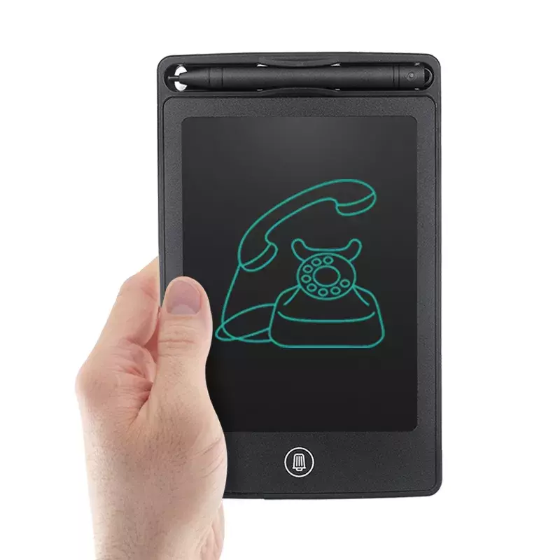 Tablet Menulis LCD 6.5 Inci Gambar Digital Elektronik Tulisan Tangan Pesan Papan Grafis Anak Papan Tulis Kunci