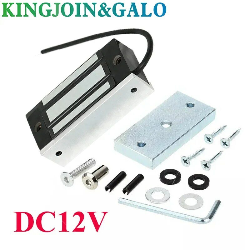 DC12V /24V Electromagnetic Lock Magnetic Lock 60Kg/100Lbs Holding Force For Showcase Cabinet Door Frameless Glass