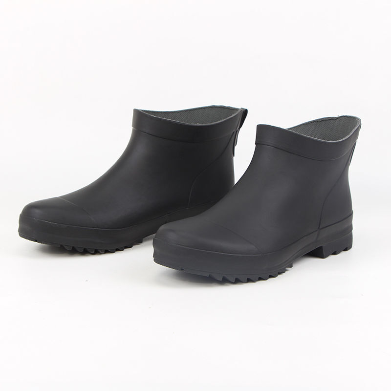 Unisex Rubber Rain Boot Ankle Waterproof Non-Slip Fishing Booties Couple Women Men Work Durable Slip-on Shoes Platform Big Size