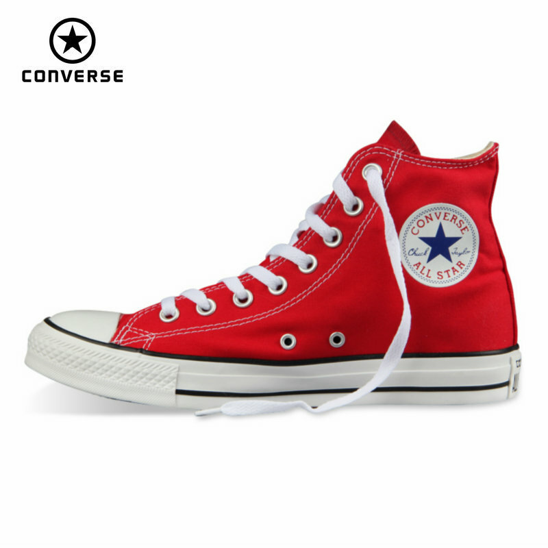 Оригинальные кроссовки Converse all star для мужчин и женщин, парусиновая обувь, мужские и женские классические высокие кроссовки для скейтбординг...