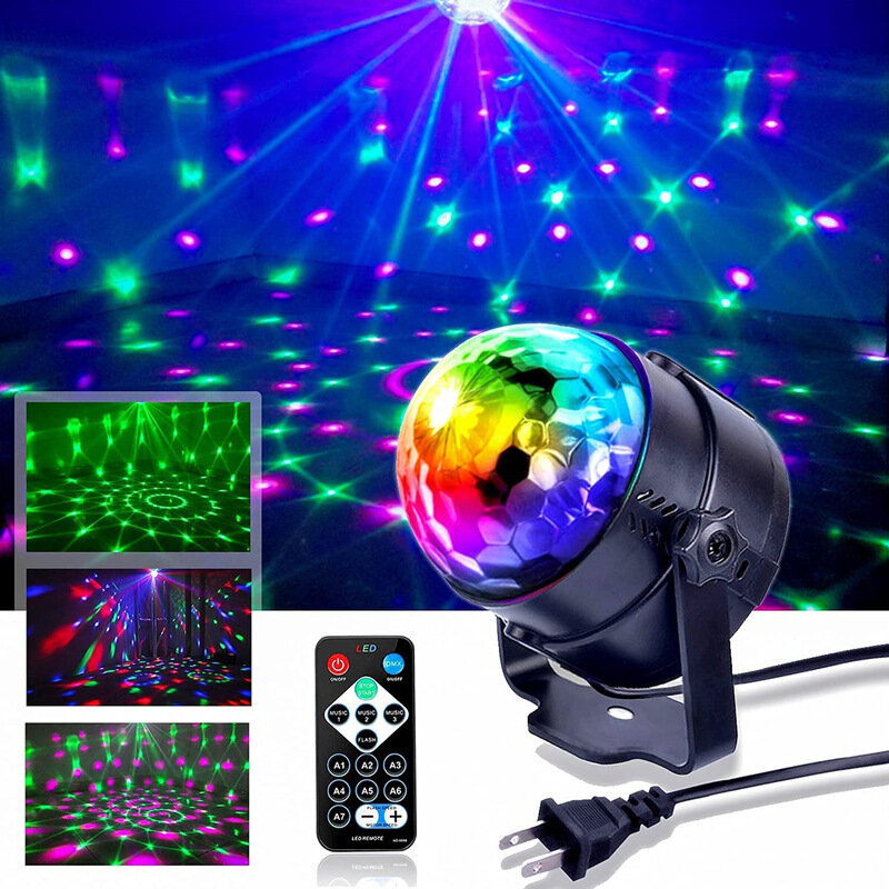 Lampada da palcoscenico a colori ricaricabile USB lampada da festa telecomando LED Magic Ball effetto di illuminazione commerciale luce dell'atmosfera