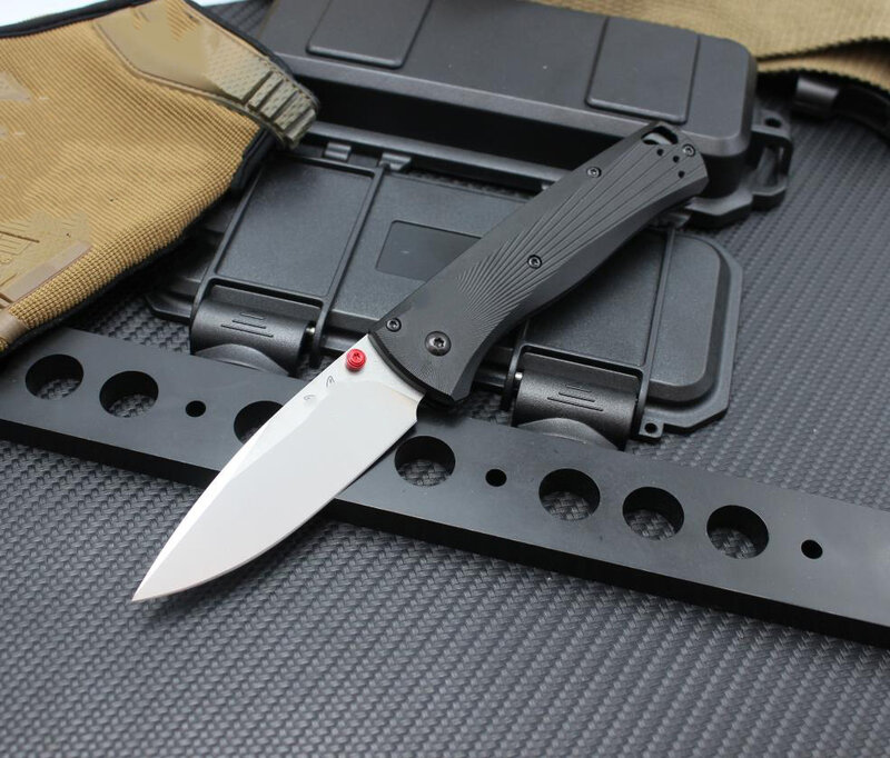 Cuchillo plegable táctico de alta calidad para exteriores, navaja militar de bolsillo de seguridad con mango de aluminio BM 535, M390