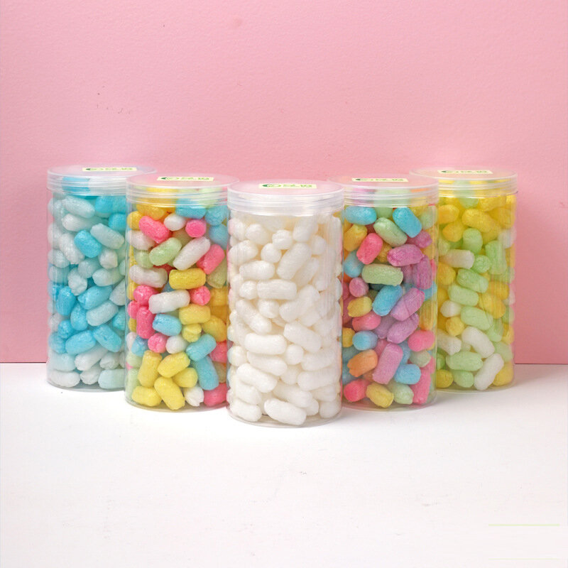 Colorful Styrofoam Foam for DIY Craft Water Soluble Bio Tube Recycled Packing Peanuts Biodegradable Bubble Filler