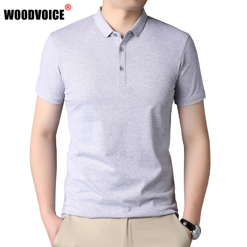 Polo Shirt Men Summer Solid Color Shorts Sleeve Business Clothes Luxury Mens Tee Shirt Brand Designer Breathable Fashion Polos