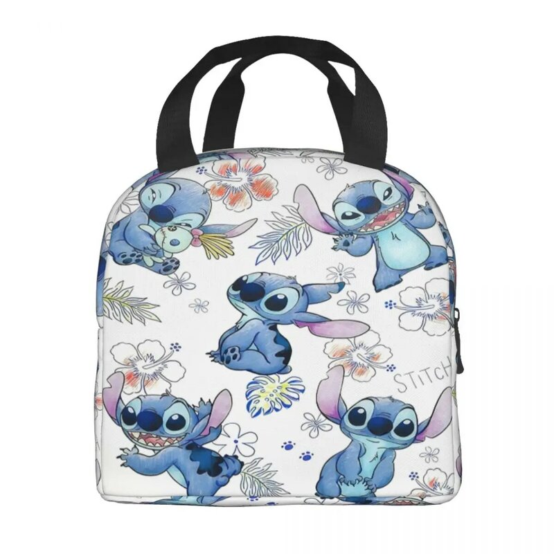 Anime Stitchs Insulated Lunch Bag for School Kids Office Sac Lunch Portable Thermal Cooler Lunch Box Handbag Christma Gift