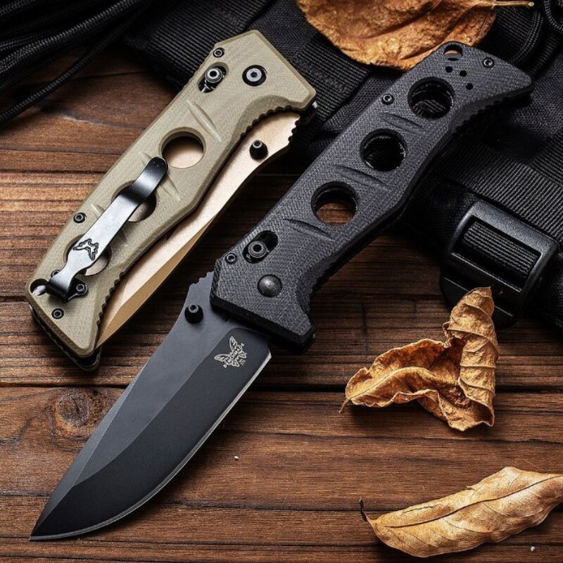 BENCHMADE-cuchillo plegable 275 para exteriores, navaja de bolsillo táctica, portátil, supervivencia, seguridad, caza