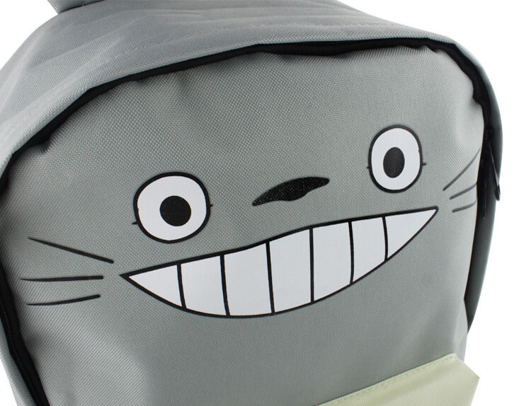 Mochila de lona con forma de Totoro para niños y niñas, morral escolar de dibujos animados, bolso de viaje para ordenador