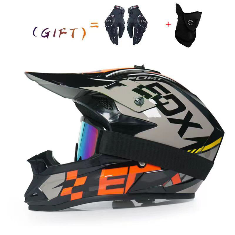 Fora da estrada capacete da motocicleta quatro estações homens e mulheres montanha downhill kart capacete completo puxar personalidade do carro capacete de segurança
