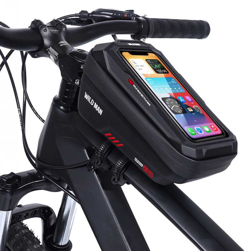 WILD MAN-Bolsa de teléfono para bicicleta de montaña y carretera, resistente al agua, con pantalla táctil sensible, de 5,5 a 6,6 pulgadas