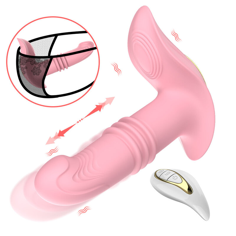 Telescopic Remote Control Vibrator For Women Wearable Dildo Vagina Massage G Spot Clitoris Stimulate Masturbator Female Sex Toys