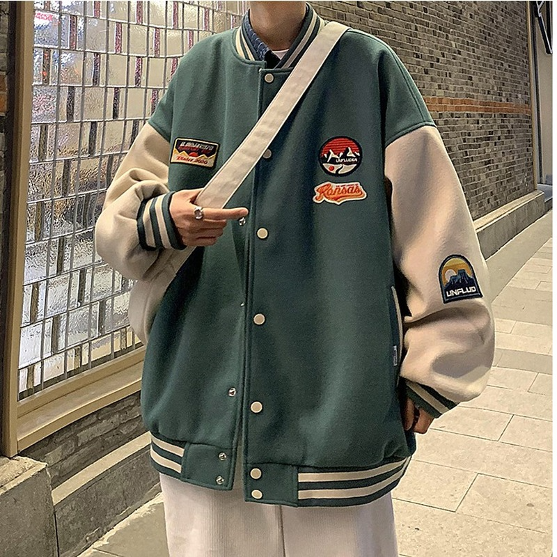 Harajuku Bomber แจ็คเก็ตผู้หญิงเสื้อผู้ชายคู่เบสบอลแจ็คเก็ต2022ฤดูใบไม้ผลิ Unisex แฟนสไตล์ Varsity Hiphop Streetwear