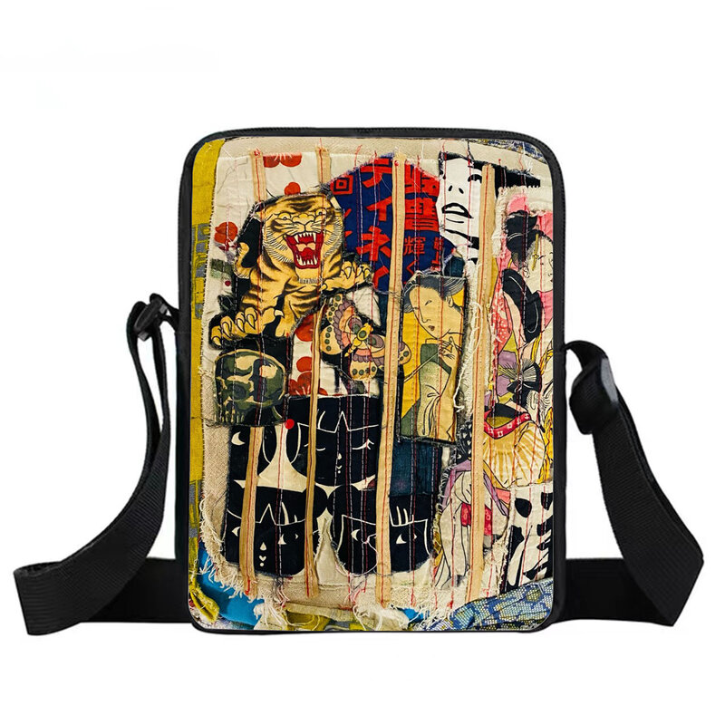 Mayan oil painting girl messenger bag women's handbag women's traveling backpack Canvas Messenger Bag Small schoolbag schoolbag