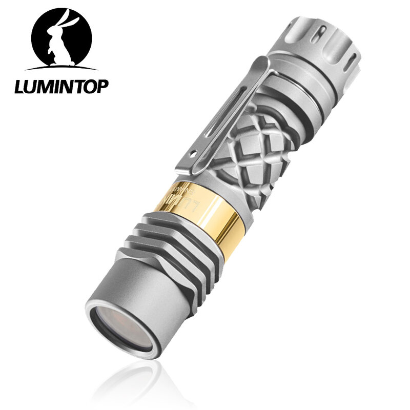 EDC Flashlight Titanium Outdoor Lighting Tail Switch 300 Lumens LED Torch Flash Light Powerful 14500 Battery IPX8 Ant Man