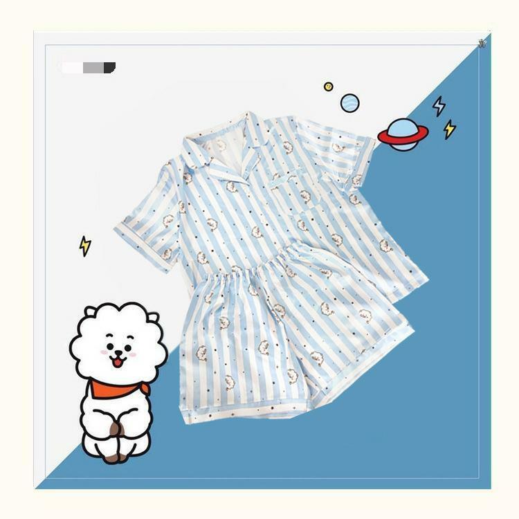 Kpop bangtan meninos periférico homewear casual usar curto-mangas compridas t-shirts shorts pijamas de duas peças presentes para crianças suga jin jk v