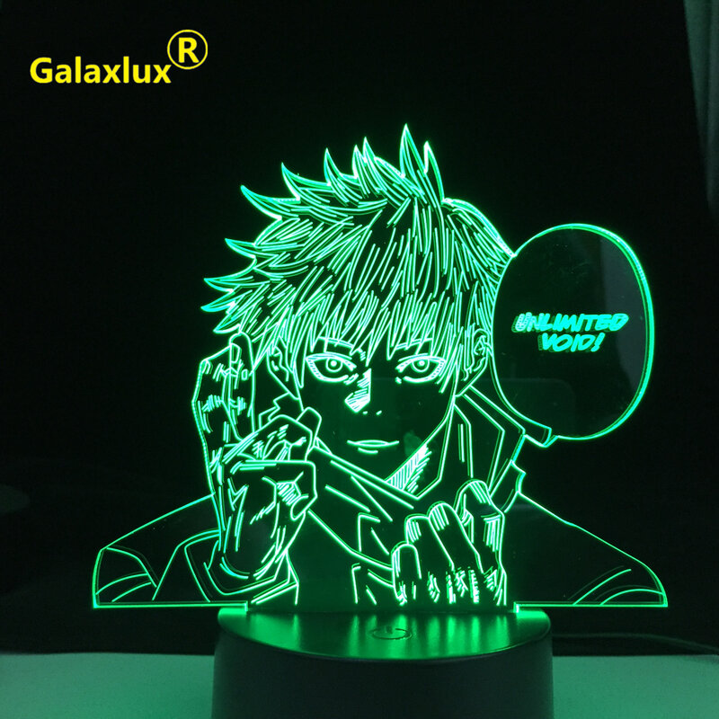 Jujutsu Kaisen Yuji Itadori 3D Led 야간 조명 침실 장식 생일 선물 Satoru Gojo Light Jujutsu Kaisen Anime Lamp