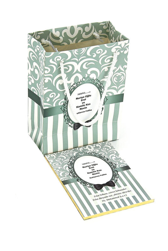Sacchetto di cartone iqra Yasin Set dimensioni sacchetto 128 pagina mawcovers regalo di verde