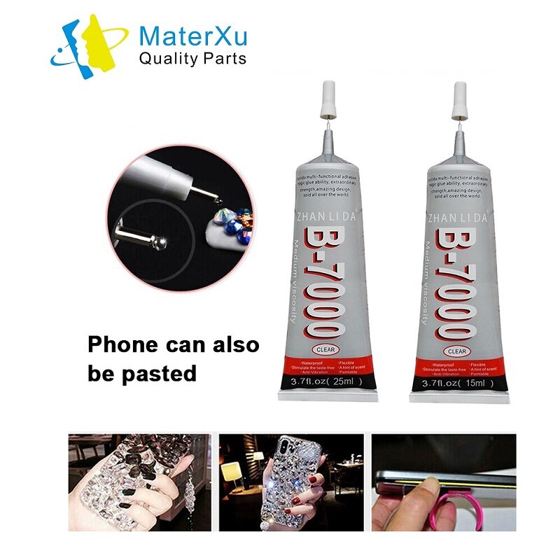 Materxu b7000 cola multi aplicação super forte adesivo adequado para diy eletrônica tela lcd telefone caso jóias de vidro watc