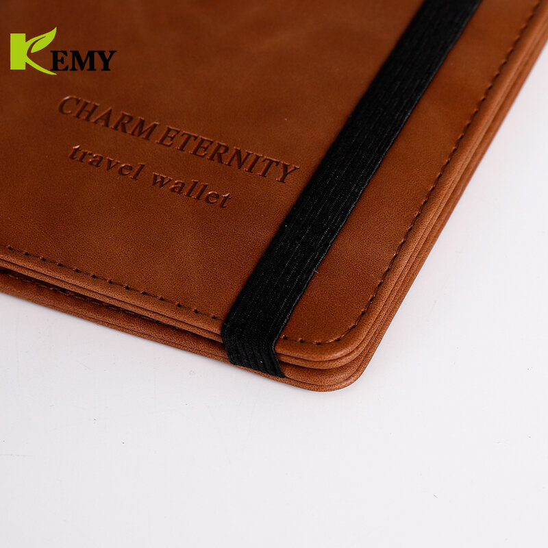 Women Men  Vintage Business Passport Covers Holder Multi-Function ID Bank Card PU Leather Wallet Case Travel Accessories
