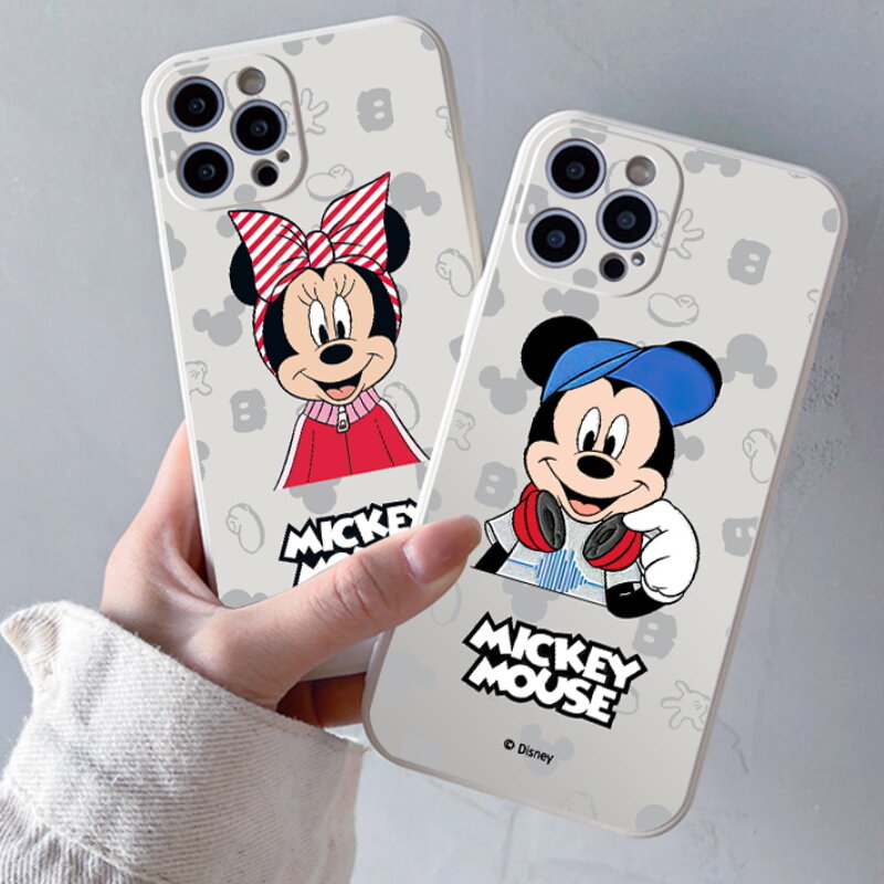 Funda de silicona suave para teléfono móvil iPhone, carcasa trasera con diseño de Mickey Mouse, Anime, música feliz, 11, 12, 13 Pro MAX, 12, 13 Mini, 6, 7, 8 Plus, X, XR, XS MAX
