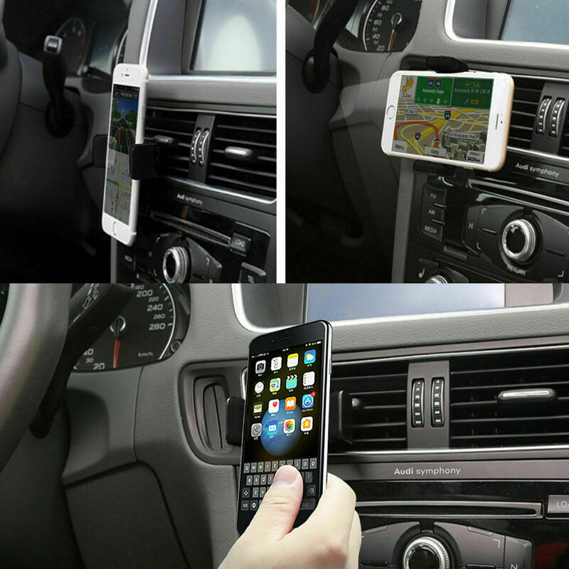 Soporte Universal para teléfono móvil, base de montaje con rotación de 360 grados para rejilla de ventilación de coche