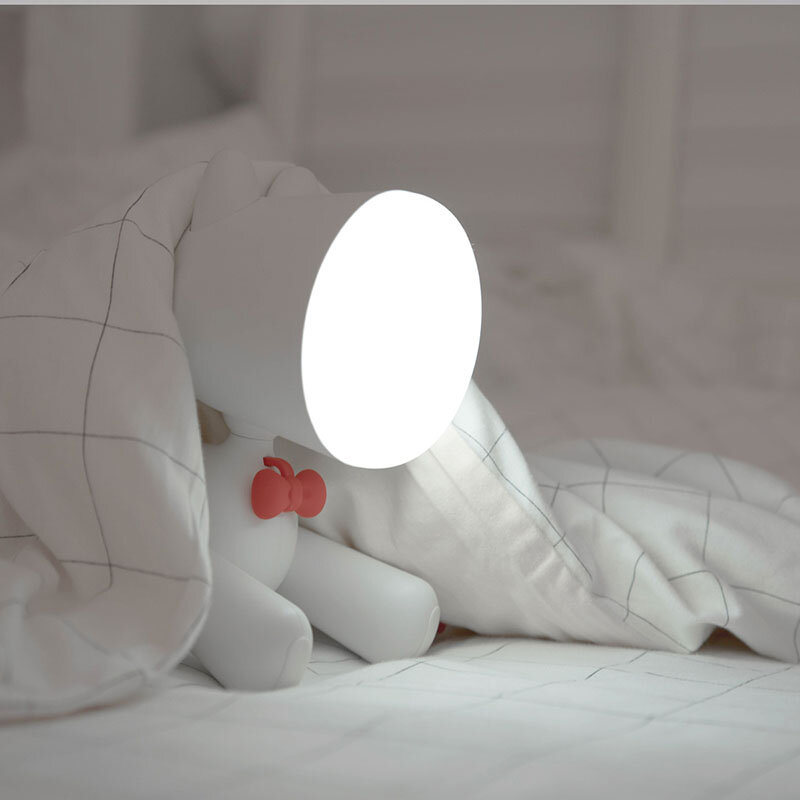 LED lampka nocna ładowanie Cartoon uroczy pies lampki nocne dwa przełącznik kontroli prędkości lampa dla dzieci dla dzieci sypialnia stół prezent