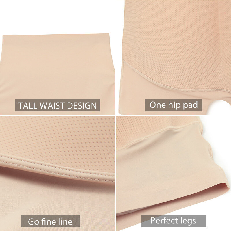 ملابس داخلية نسائية رافعة للأرداف سراويل داخلية مبطنة عالية الخصر رافعة قصيرة مزيفة للأرداف ملابس داخلية للنساء