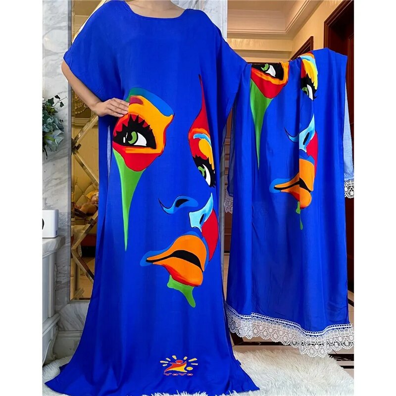 Chiffon Boubou Abayas Robe para mulheres, vestidos africanos, Dashiki, roupa de Ankara, vestido maxi kaftan, moda muçulmana, verão, YYY08, 2023