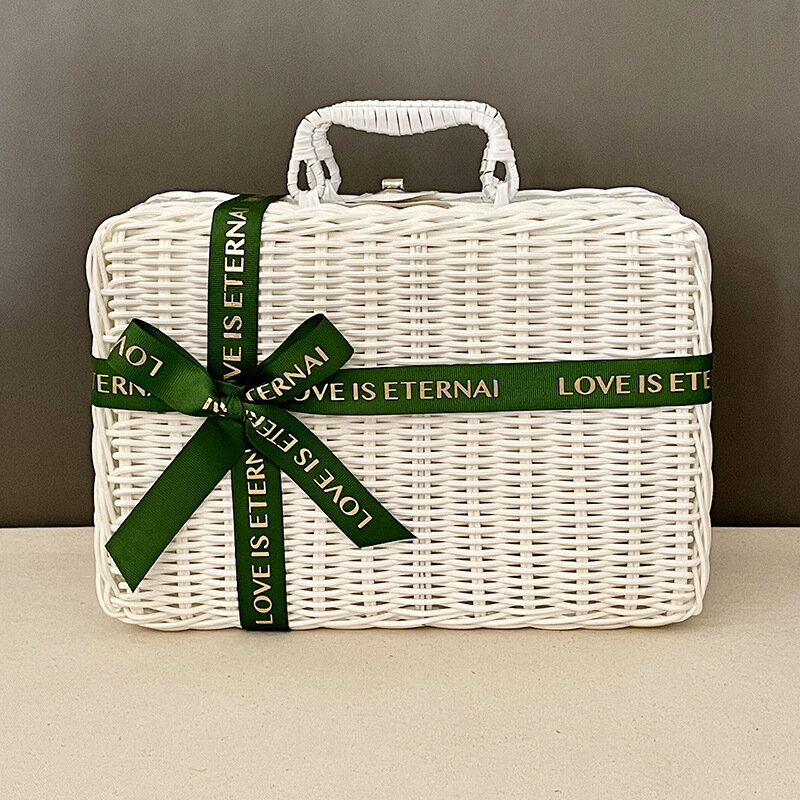 2023 New 13-inch Vintage Woven Storage Suitcase