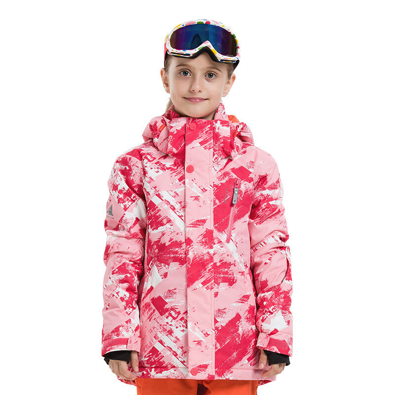 -Jaket Ski Tahan Air 30 Derajat Jaket Salju Anak-anak Celana Ski Anak Laki-laki Jaket Ski Luar Ruangan Musim Dingin Celana Salju