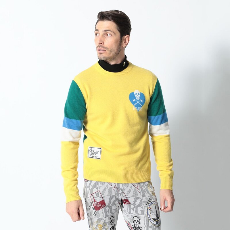 "Элегантный шик | Мужской пуловер с вышивкой черепа | Роскошный модный вязаный свитер, обязательный зимний Повседневный стиль!"