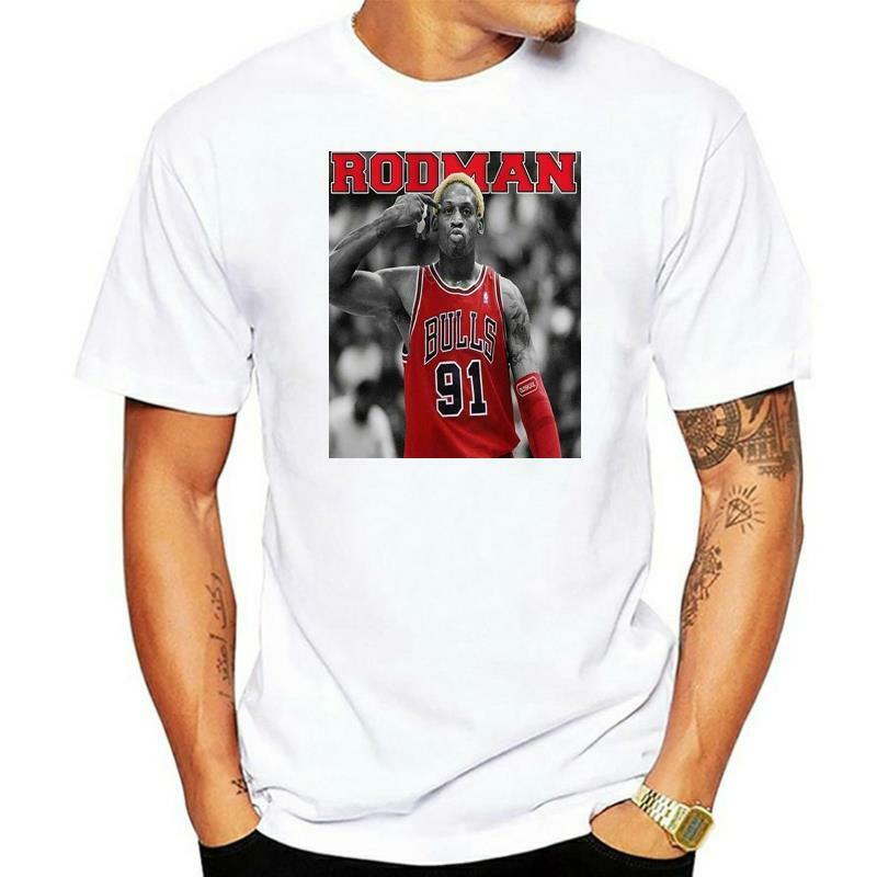 Nieuwe De Worm Dennis Rodman Basketbal Legende T-shirt Usa Maat EM1
