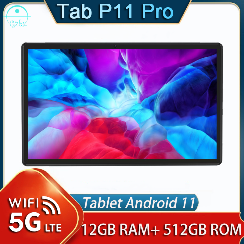 Nuova scheda P11 Pro Tablet da 10.1 pollici Android Ten Core 12GB RAM 512GB ROM 2560x1600 Google Play Dual 5G Network Speaker Phone Tablet