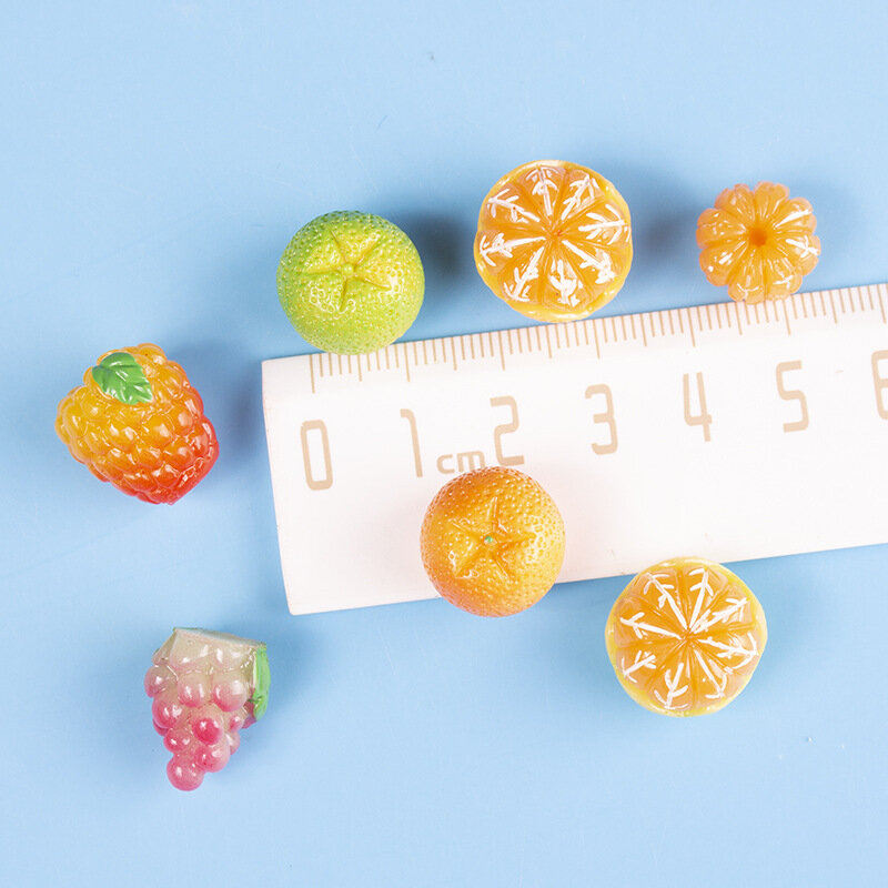 Boucles d'Oreilles Créatives en Résine, Accessoires de Simulation 3D Fruit Orange Raisin, Artisanat d'Art, Bricolage, Clé JOPendant