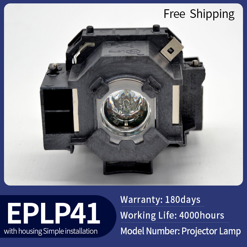 ELPLP41 프로젝터 램프 전구, EPSON S5 S6 S6 S6 + S52 S62 X5 X6 X52 X62 EX30 EX50 TW420 W6 77C EMP-H283, V13H010L41, 무료 배송