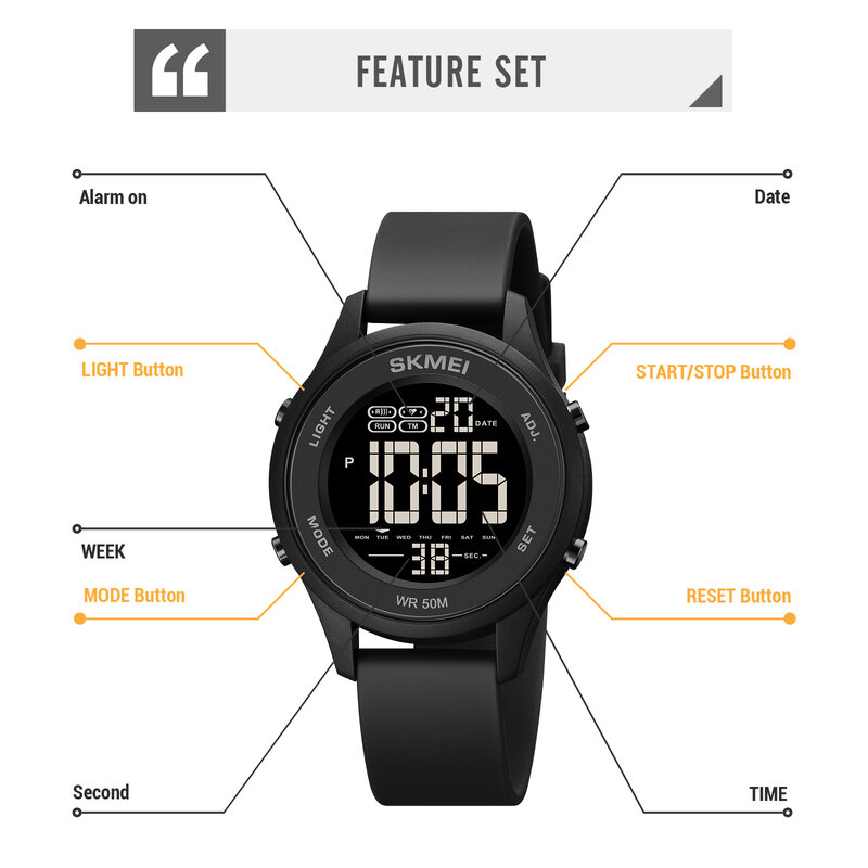 นาฬิกาข้อมือ SKMEI Digital นาฬิกาสำหรับเด็กแฟชั่น Led อิเล็กทรอนิกส์นาฬิกาเด็กนาฬิกาข้อมือนับลงนาฬิ...