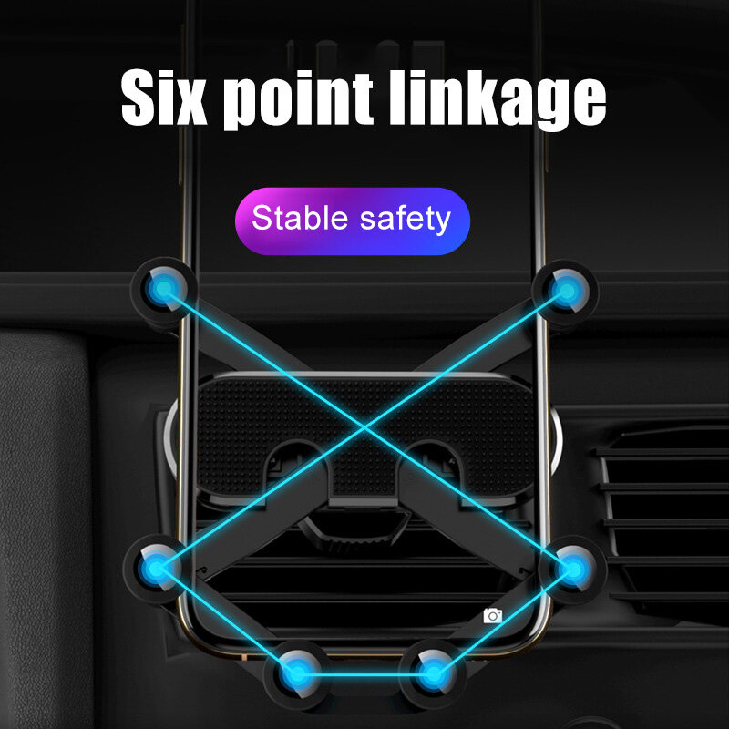 2021 Phone Car Holder Air Vent Universal GPS Bracket Clip Stand For Iphone 11 Xiaomi note 10 Gravity Car Phone Holder Automatic