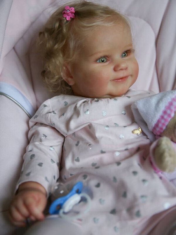 RSG Reborn Baby Doll 20 pollici realistico neonato Smiley Girl Maddie vinile non verniciato non finito parti della bambola Kit bambola vuota fai da te
