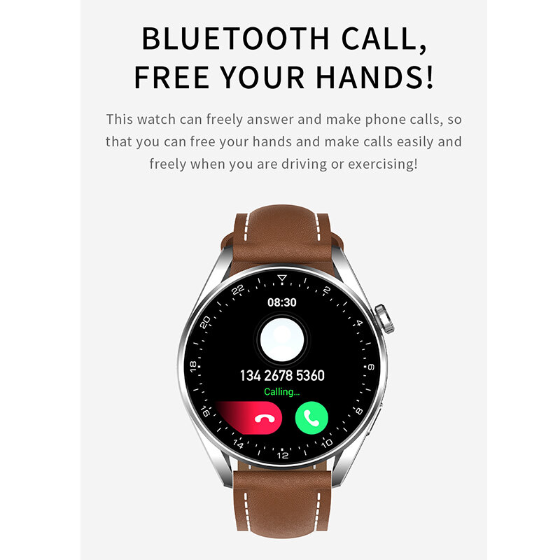2022 WS3 Pro Mannen Vrouwen Business Smart Horloge Voor Android Ios Sport Fitness Stappenteller Call Music Waterdicht Smart Horloge klok