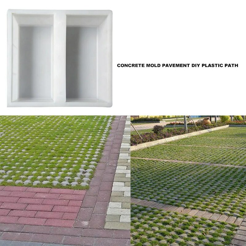 DIY Square Garden Path Maker Brick Cement Paving Mold Courtyard Road Walkway Garden Buildings Concrete Molds Stone Road Decor