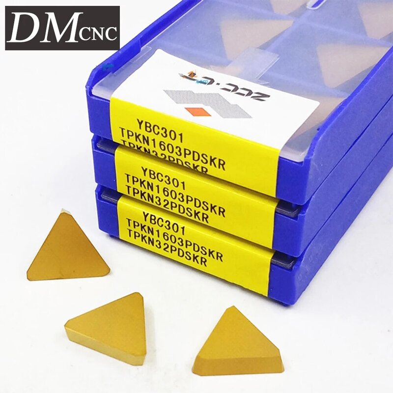 10pcs TPKN1603PDSKR YBC301 TPKN 1603PDSKR YBC301 TPKN1603 PDSKR Carbide Milling Inserts CNC Cutter Lathe Blade for Steel
