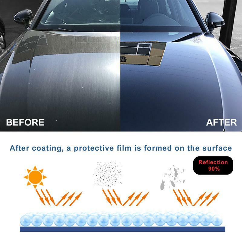 Глянцевое восковое покрытие для автомобиля, твердое глянцевое восковое покрытие для ухода за автомобилем, защита и блеск без воды