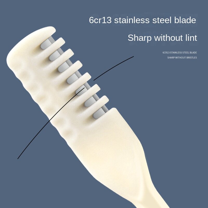 Alat pangkas bulu hidung portabel, sisir pemangkas bulu hidung gigi tahan air dapat digunakan kembali alat penghilang rambut Manual kecil
