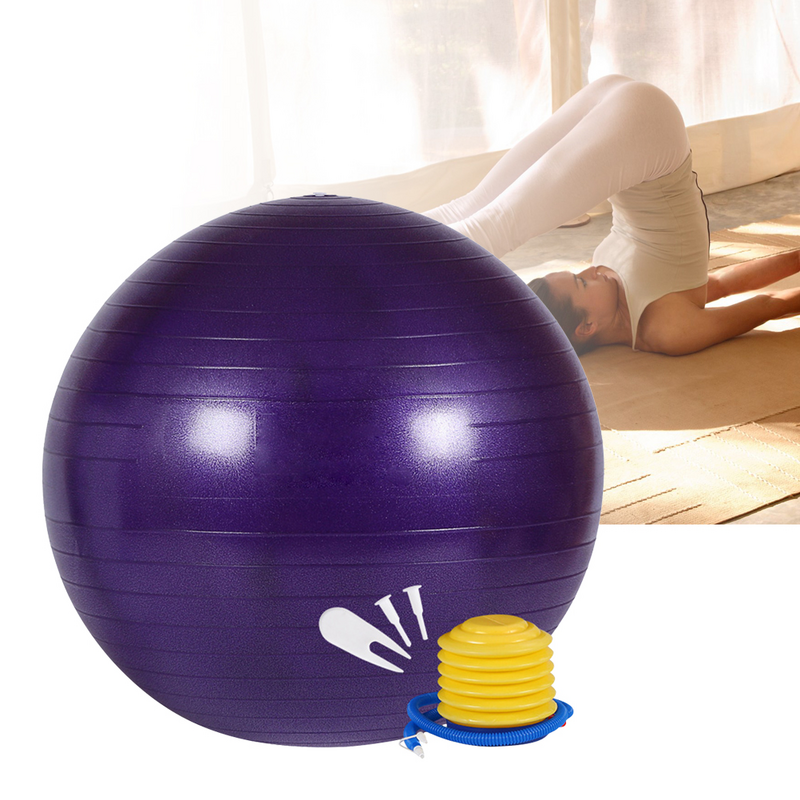 75cm exercício profissional estouro estabilidade e yoga para exercícios de ginástica bomba incluído (azul escuro)