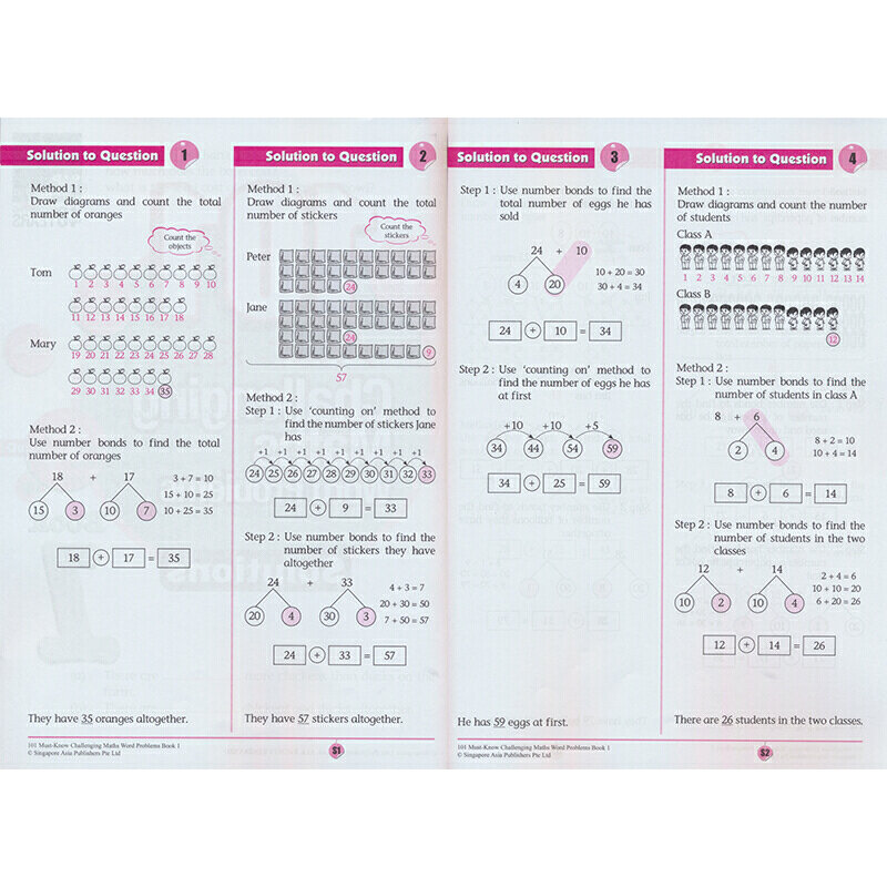 6 livros/conjunto sap 101 desafiador matemática problemas da palavra livros cingapura escola primária grau 1-6 matemática prática educação precoce livro