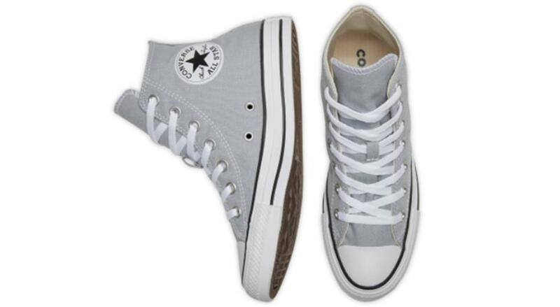 Converse Chuck Taylor All Star unisex, zapatillas de Skateboarding con plataforma, clásicas, color gris, zapatos de tela altos