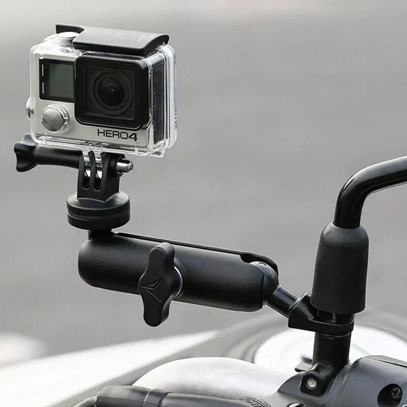 GoPro Mount Holder untuk Aksesori Motor Handlebar Mirror Stand Pendukung Sepeda untuk GoPro Hero 10 9 Kamera Sport