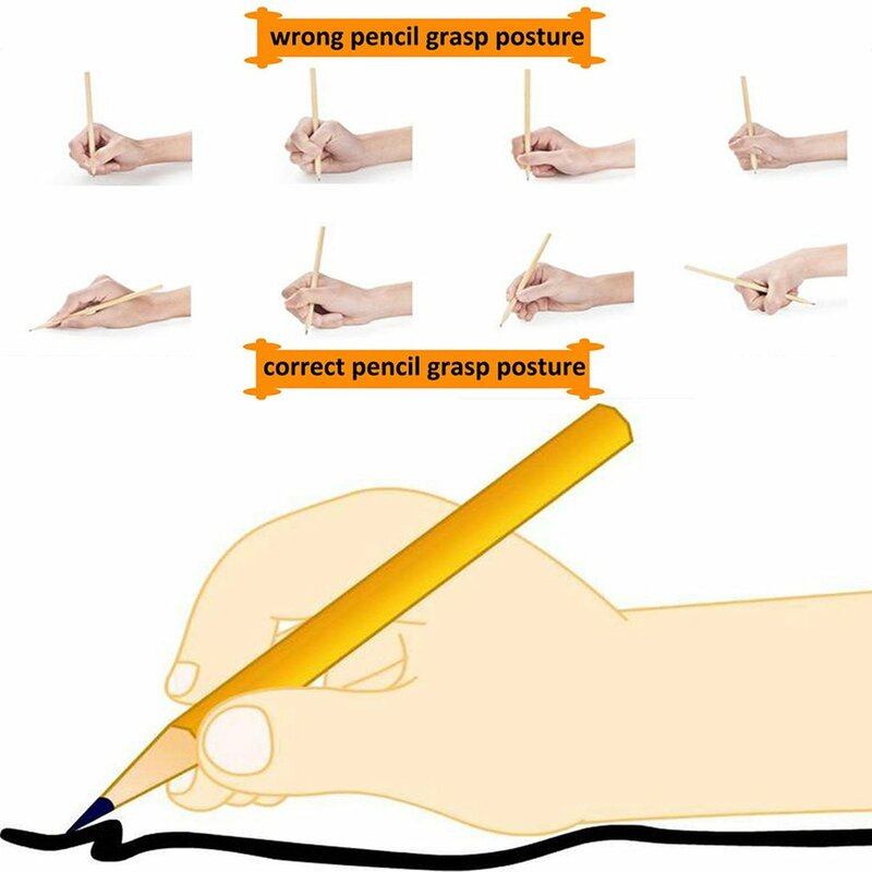16 قطعة حامل قلم بإصبعين سيليكون الطفل تعلم الكتابة أداة الكتابة القلم الكتابة تصحيح جهاز الأطفال القرطاسية مجموعة