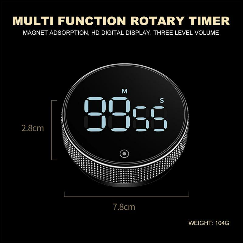 Creative Timer Self Regulating Rotary Timer Magnetic Suction Led Mute Reminder Wholesale Kitchen Countdown Beauty Movement 2023