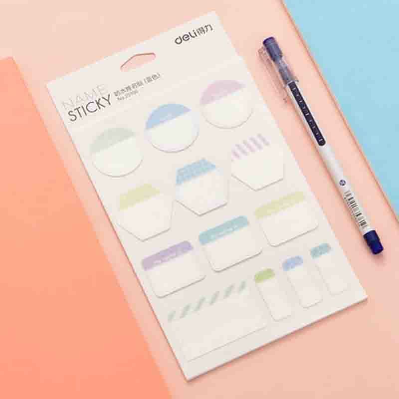 Deli 25900 2 Kleuren Plastic Index Tabs Dispenser Planner Stickers Divider Kantoorbenodigdheden Papier Naam Sticky Notes